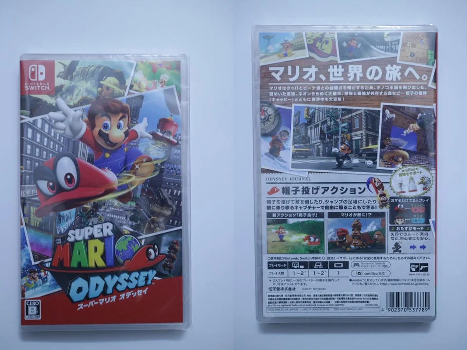 《超级马里奥:奥德赛》正背两面 《超级马里奥:奥德赛》正背两面