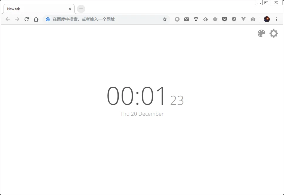 Minimal New Tab Clock Minimal New Tab Clock